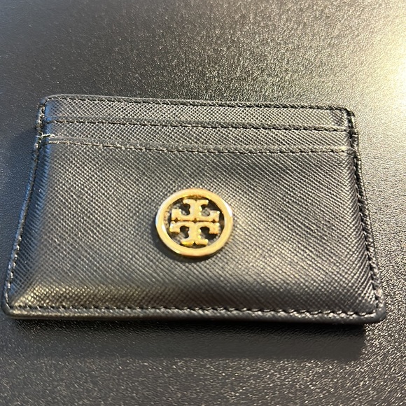 Tory Burch Card Case Wallet - black & gold - Picture 5 of 13